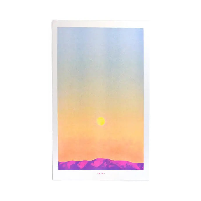Sandia Moonrise - Risograph Art Print - Tigertree
