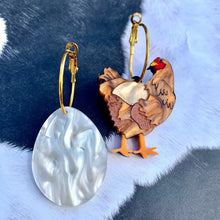 Load image into Gallery viewer, Chicken &amp; Egg Earrings - Tigertree
