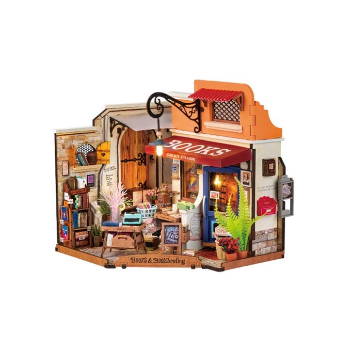 DIY Miniature Corner Bookstore