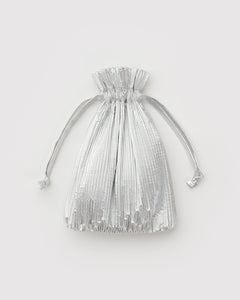 Pleated Baggu- Chrome Metallic