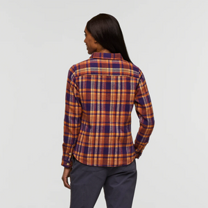 W Mero Flannel Black Violet Plaid