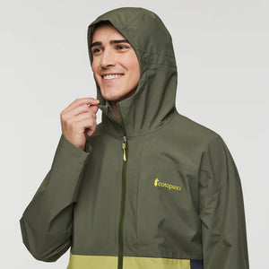 Cielo Rain Jacket - Fatigue and Lemongrass