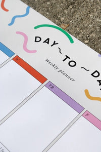 Day-To-Day Large Weekly Desk Notepad - Tigertree