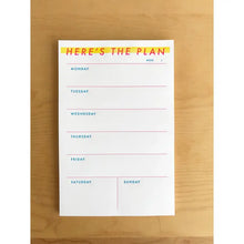Load image into Gallery viewer, Here Is the Plan Weekly Notepad - Tigertree
