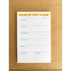 Here Is the Plan Weekly Notepad - Tigertree