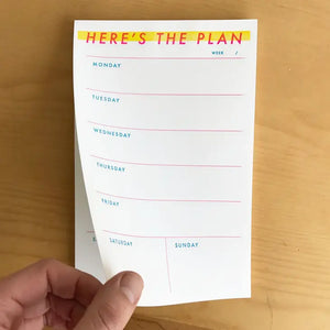 Here Is the Plan Weekly Notepad - Tigertree