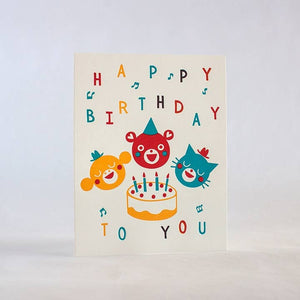 Birthday Party Animals Card