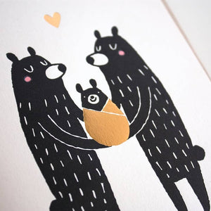 Baby Black Bear Card