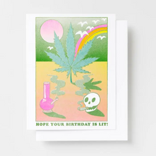 Load image into Gallery viewer, Lit Birthday Risograph Card - Tigertree
