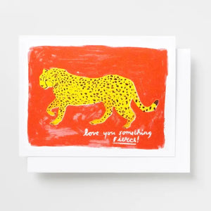 Love You Something Fierce Risograph Card