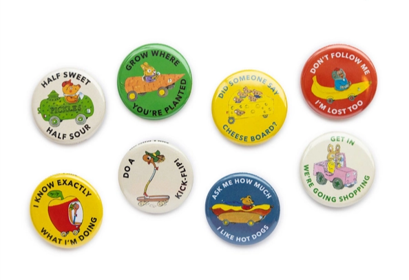 Richard Scarry Assorted Cars + Trucks Button - Tigertree