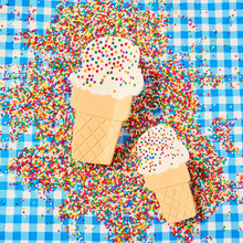 Load image into Gallery viewer, Large Sprinkle Ice Cream Hair Claw Clip
