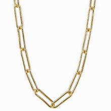 Load image into Gallery viewer, 18&quot; Gold Paperclip Chain- 18K Gold Plated
