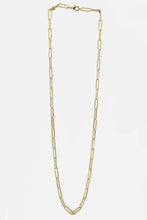 Load image into Gallery viewer, 18&quot; Gold Paperclip Chain- 18K Gold Plated
