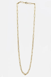 18" Gold Paperclip Chain- 18K Gold Plated