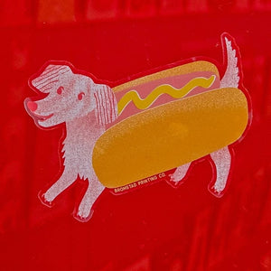 Hot Dog Clear Sticker - Tigertree