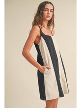 Load image into Gallery viewer, Ariana Linen Color Block Dress - Tigertree
