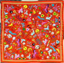 Load image into Gallery viewer, Trinket Treasures Silk Scarf
