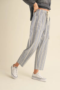 Kavala Stripe Pant - Blue