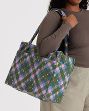 Load image into Gallery viewer, Small Cloud Carry-On- Green Star Plaid
