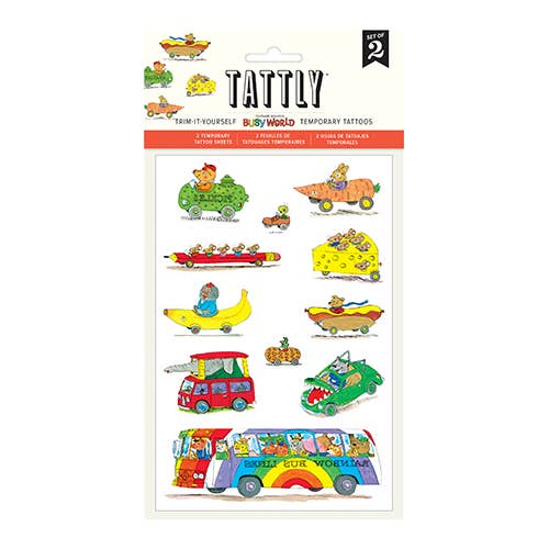 Things That Go Richard Scarry Tattoo Sheet