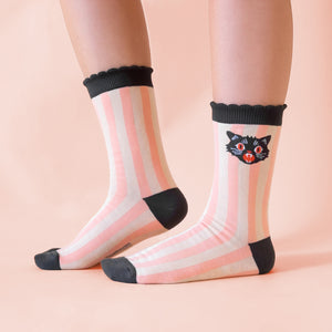 Spooky Kitty Crew Socks - Tigertree