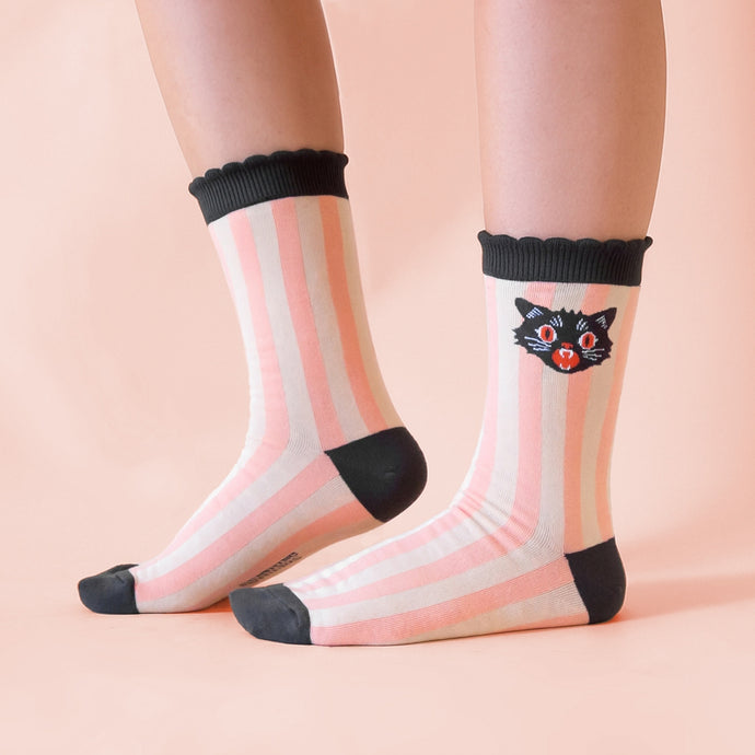 Spooky Kitty Crew Socks - Tigertree