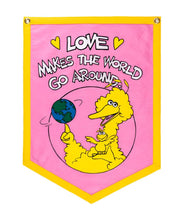 Load image into Gallery viewer, Love Makes the World Go Round Camp Flag
