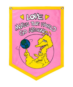 Love Makes the World Go Round Camp Flag