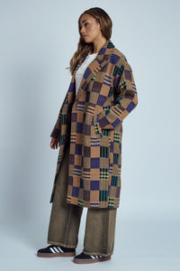 Emrys Patchwork Long Line Coat