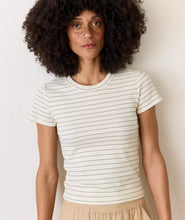 Load image into Gallery viewer, Lexi Sun In Crew Tee - Black/White Stripe
