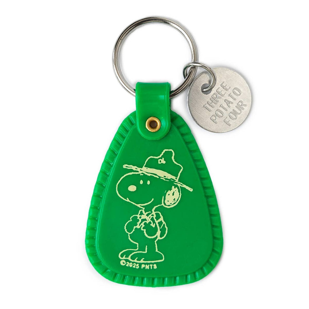 Snoopy Beagle Scout Saddle Keychain