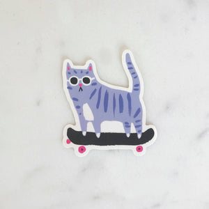 Skater Cat Sticker