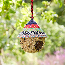 Load image into Gallery viewer, Round Recycled Cotton Handmade Birdhouse
