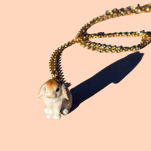 Tiny Fluff Rabbit Necklace