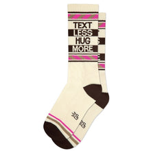 Load image into Gallery viewer, Text Less Hug More Gym Crew Socks - Tigertree
