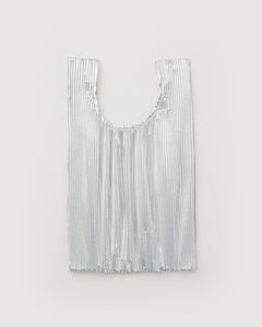 Pleated Baggu- Chrome Metallic