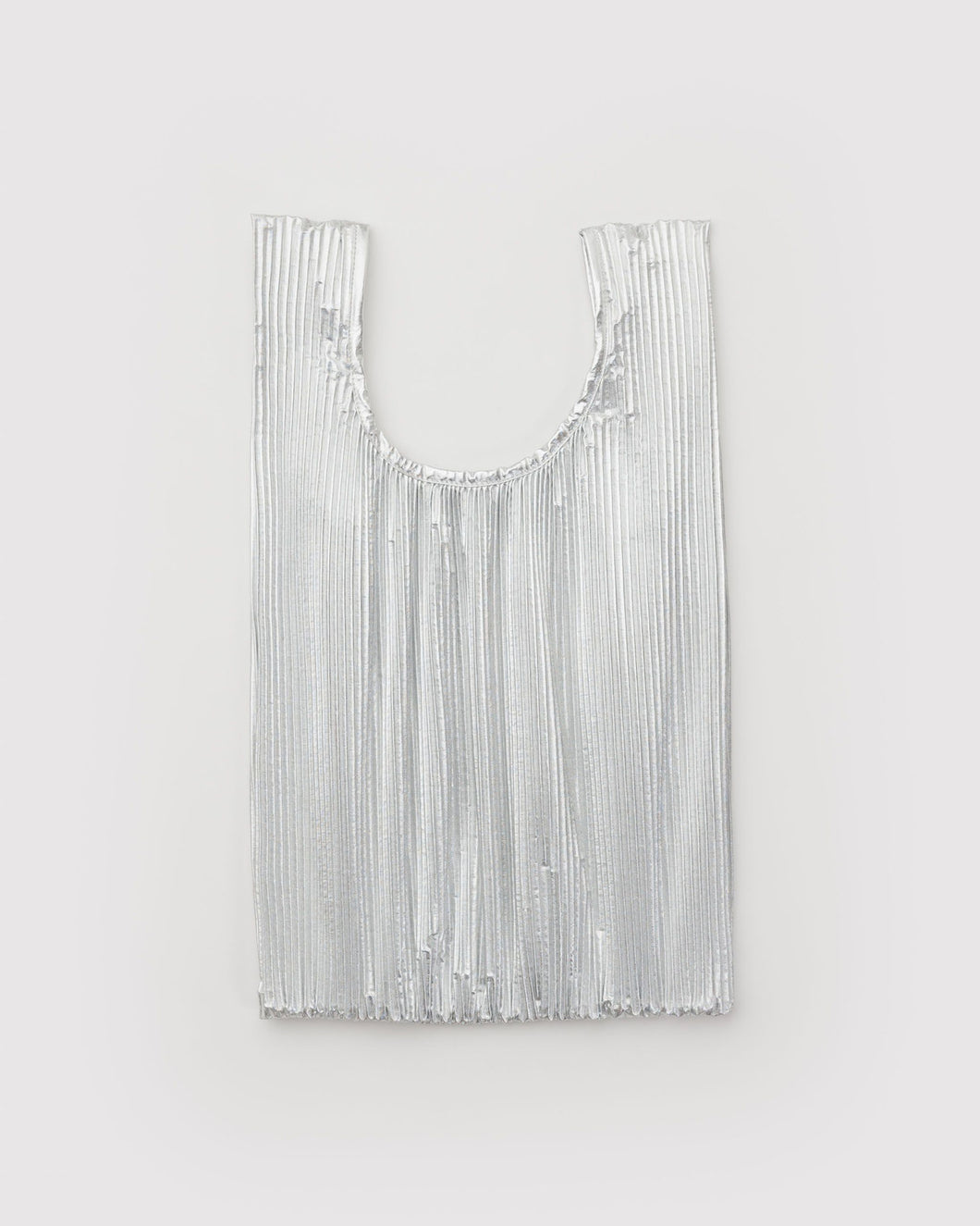 Pleated Baggu- Chrome Metallic