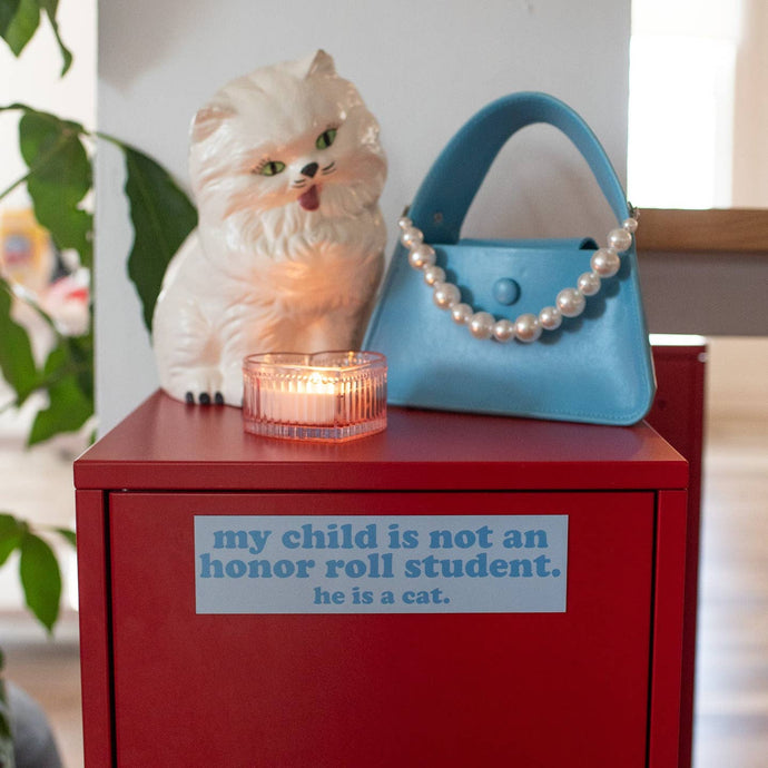 Honor Roll Cat Bumper Magnet- Blue - Tigertree