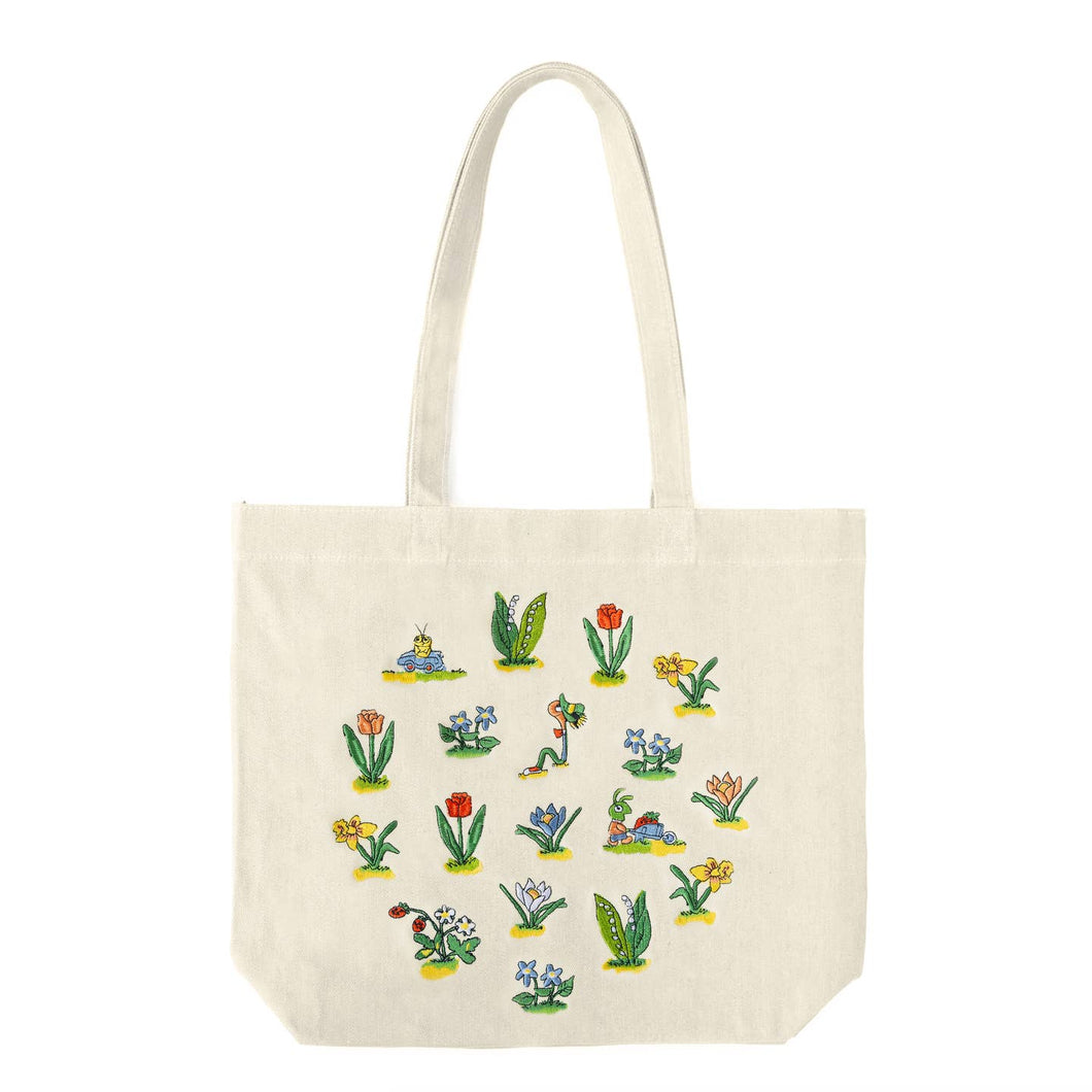 Lowly Worm Embroidered Tote