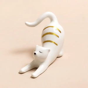 Ceramic Cat Ring Holder - Tigertree