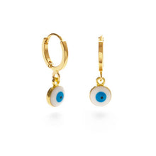 Load image into Gallery viewer, Evil Eye Huggie Hoops
