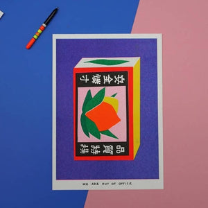 Japanese Matchstick Risograph Print - Tigertree