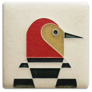 Charley Harper Mini Tile - Woodpecker - Tigertree