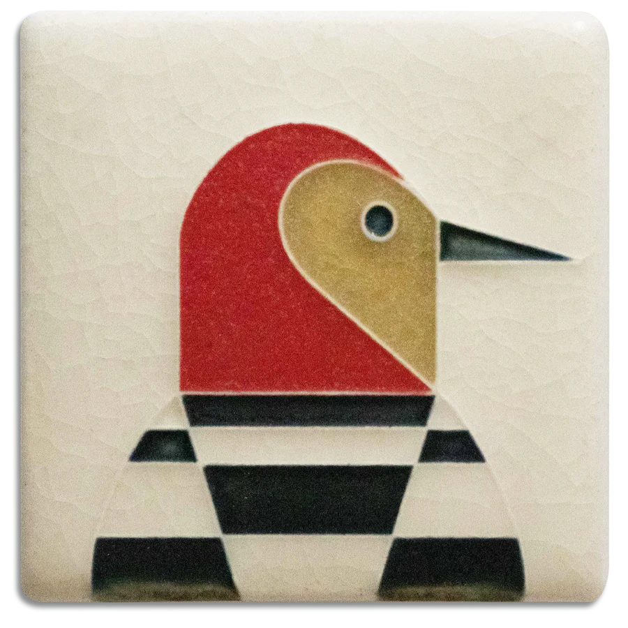Charley Harper Mini Tile - Woodpecker - Tigertree