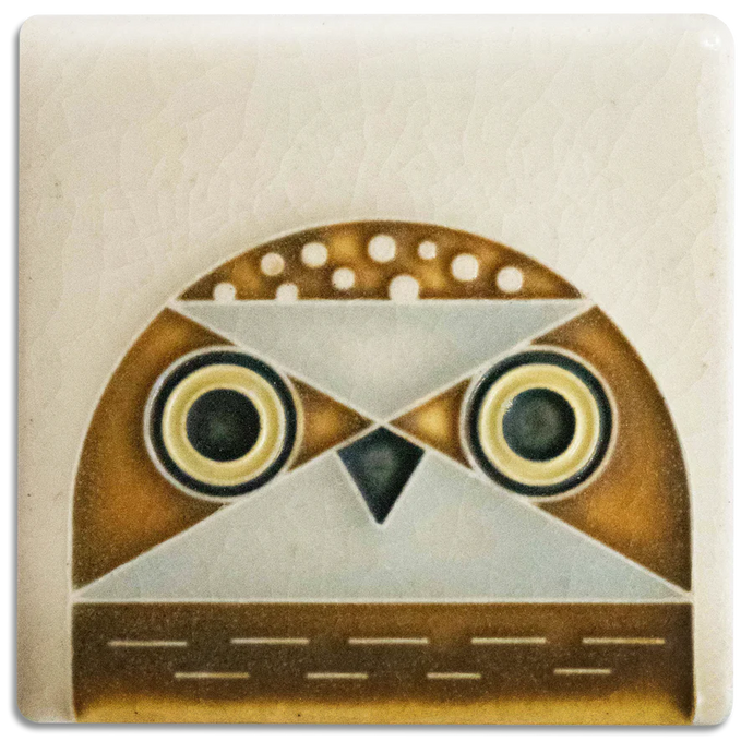 Charley Harper Mini Tile - Owlet - Tigertree
