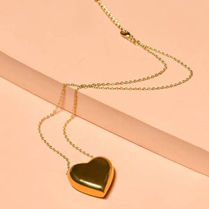 Can't Heartly Wait Necklace Gold