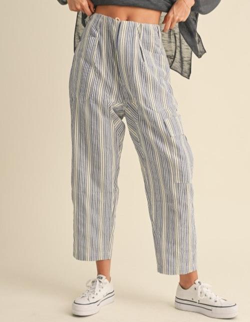 Kavala Stripe Pant - Blue