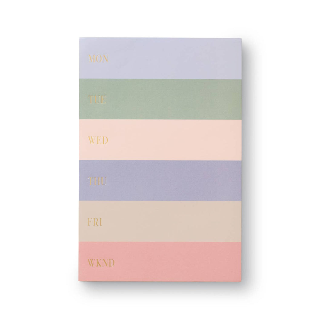 Muted Color Block Weekly Memo Notepad