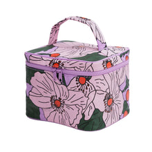Load image into Gallery viewer, Large Cosmetic Case- Pink Poppy
